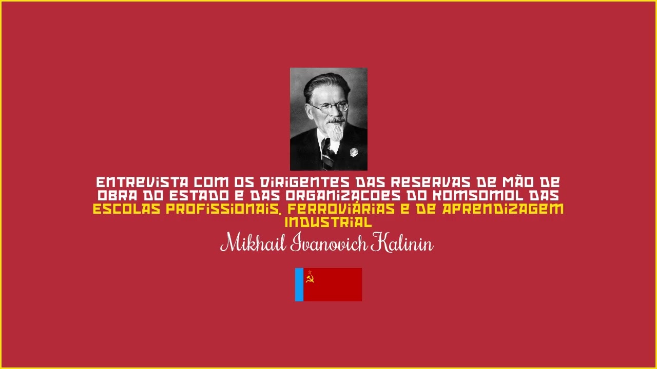 Entrevista com os Dirigentes das Reservas de Mão de Obra do Estado e das Organizações do Komsomol