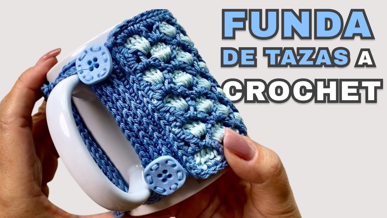 PRECIOSA PUNTADA A CROCHET PARA FUNDA DE TAZAS , COJINES Y MANTAS 