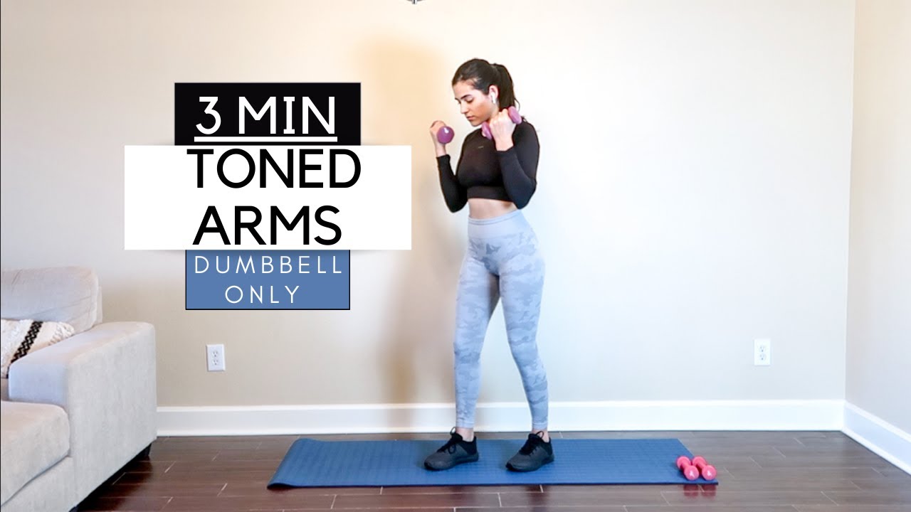3 MIN TONED ARMS WORKOUT (DUMBBELLS ONLY)