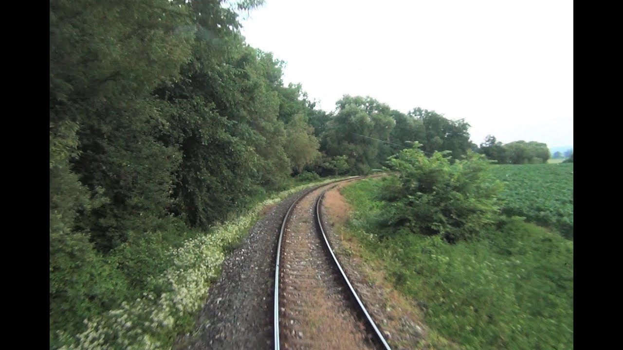 Trať 015 Přelouč - Prachovice ze stanoviště strojvedoucího Timelapse