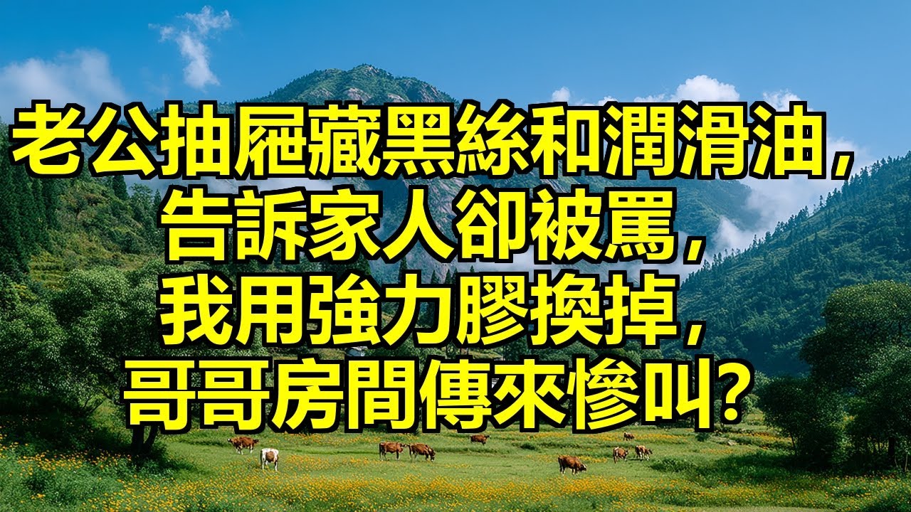 發現老公抽屜裡的黑絲小玩具和用過的潤滑油，告訴哥哥媽媽卻被罵失心瘋，行，我買瓶強力膠換掉潤滑油，當晚哥哥房間傳來慘叫！ #出軌證據 #真相揭穿 #兄妹背叛