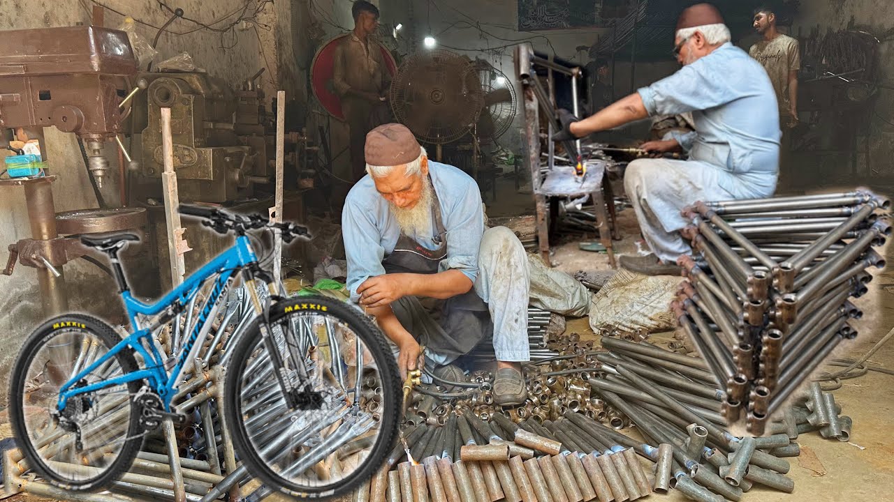 Incredible Manufacturing Process Of Steeliness Steel Pipe Converting Into Bicycles 