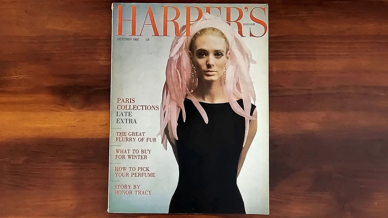 British Harper's Bazaar October 1965 Paris Collections | ASMR Magazine Flip Through