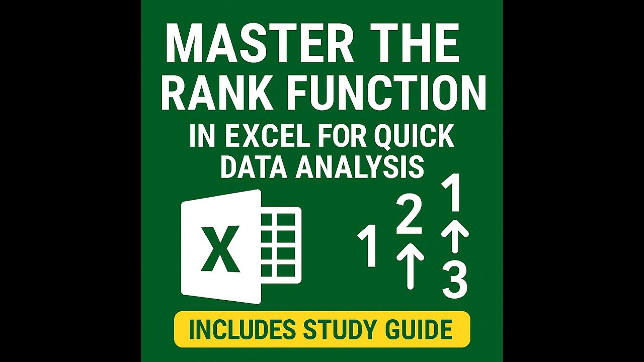 Master the RANK Function in Excel for Quick Data Analysis | Includes Study Guide