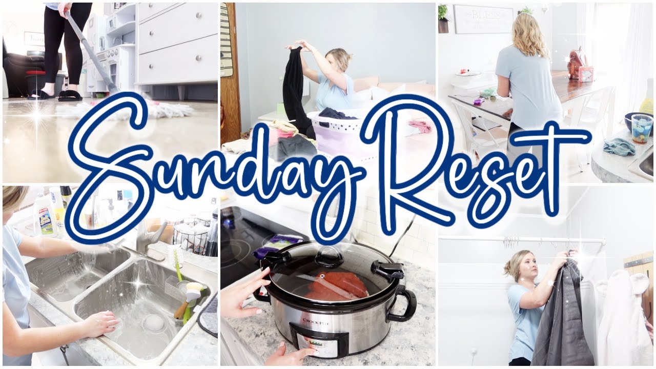 ✨SUNDAY RESET✨// Whole House Cleaning + Easy Crock Pot Recipe + Grocery Restocking