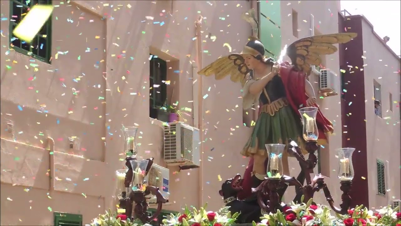 Salida procesional de San Miguel Arcángel 2023. Valsequillo de Gran Canaria