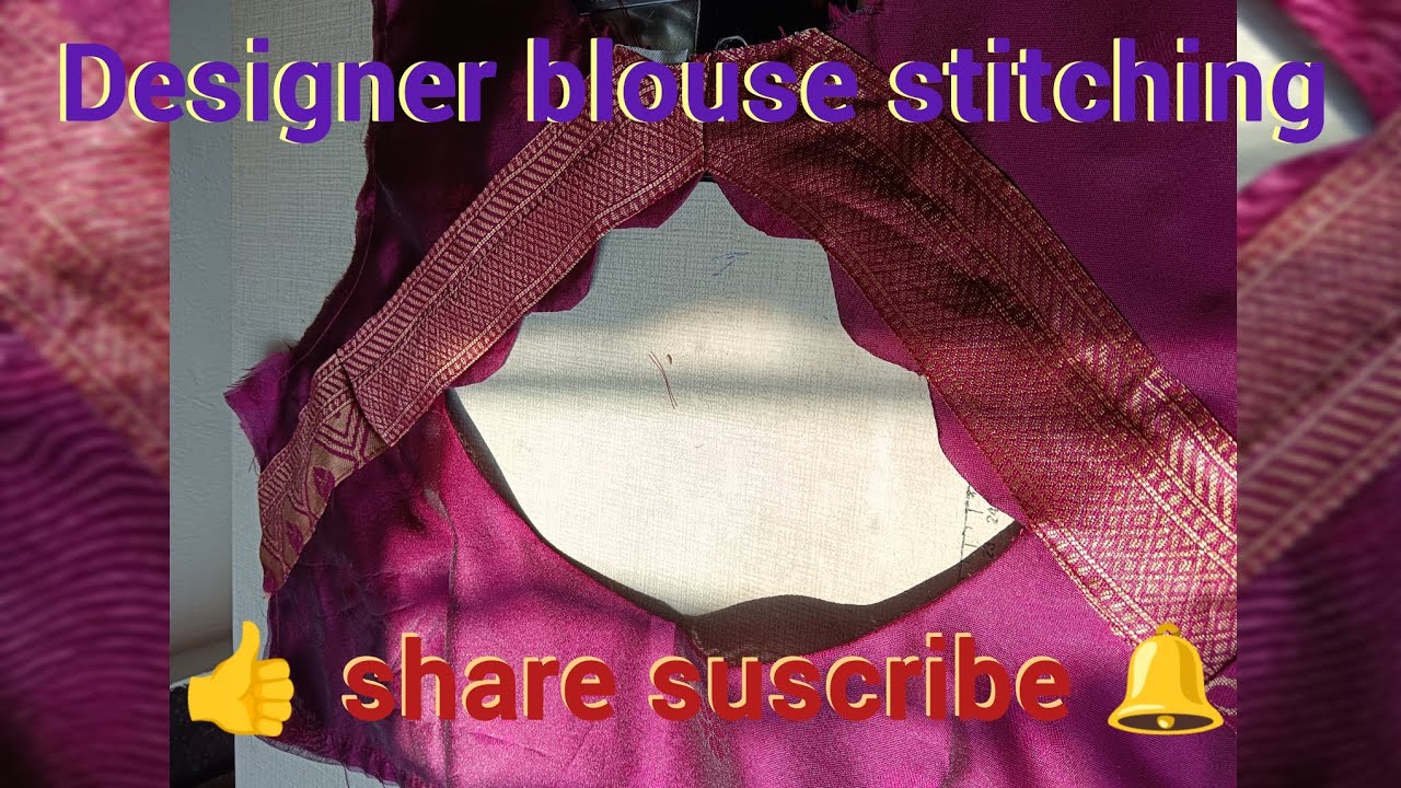 Designer blouse..pack neck blouse..boat neck design stitching 