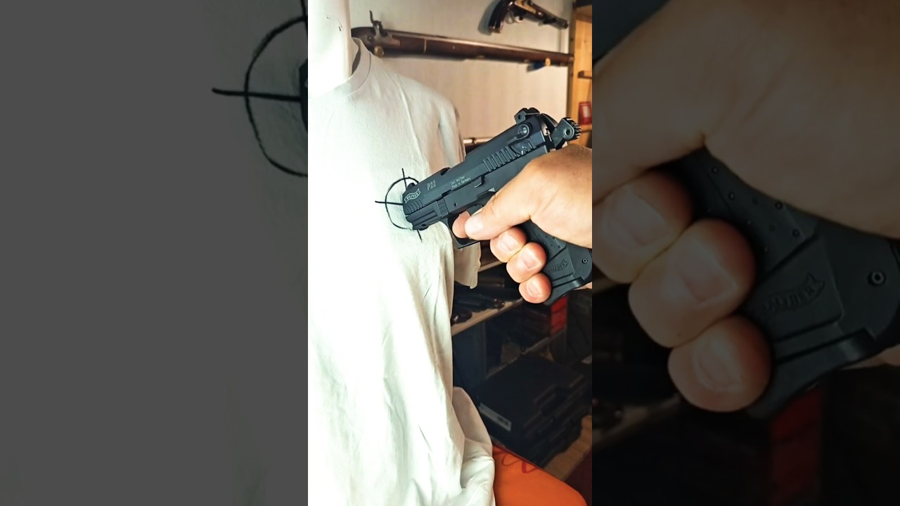 What damage can a Walther P22 blank gun do? #shorts