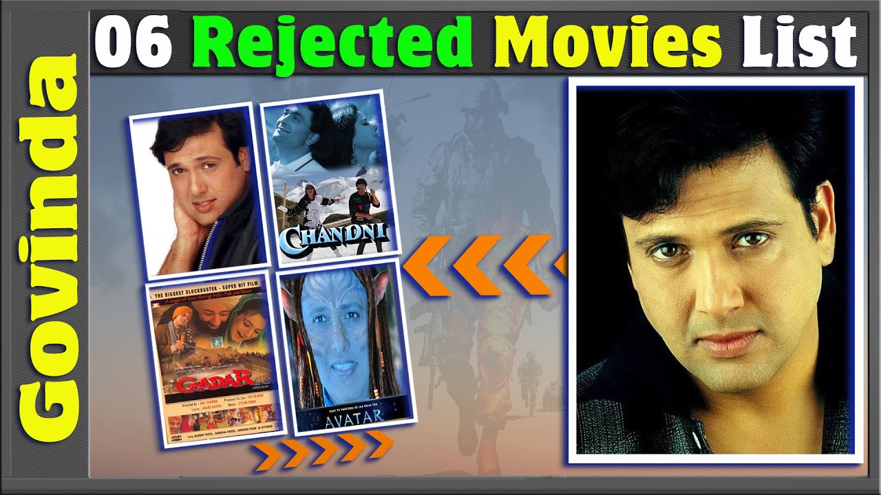 Govinda 06 Rejected Movies List | Govinda's Refused and Slipped Projects | Bollywood Films.