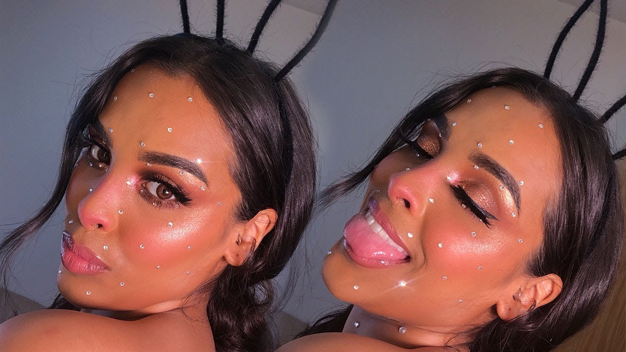 GLAM BUNNY HALLOWEEN MAKEUP TUTORIAL X BOOHOO|ad NikkisSecretx