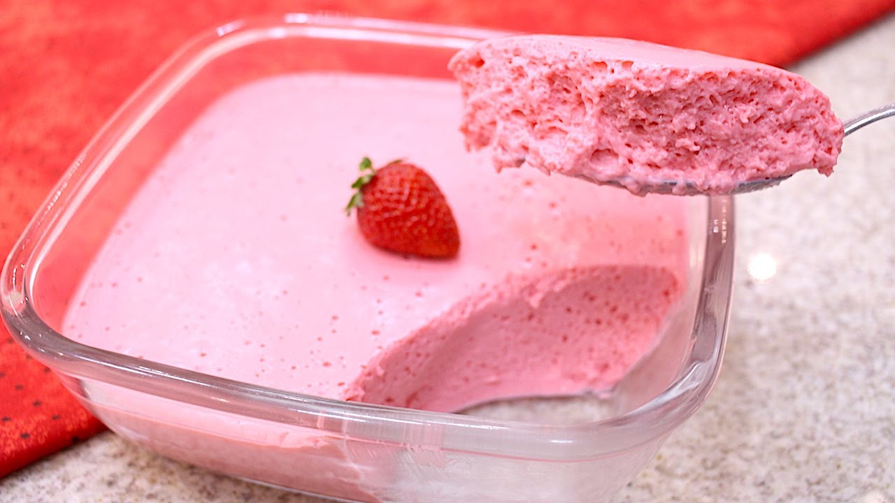 MOUSSE DE MORANGO COM LEITE NINHO -PODE VARIAR O SABOR - SOBREMESA INCRÍVEL E FÁCIL- Isamara Amâncio