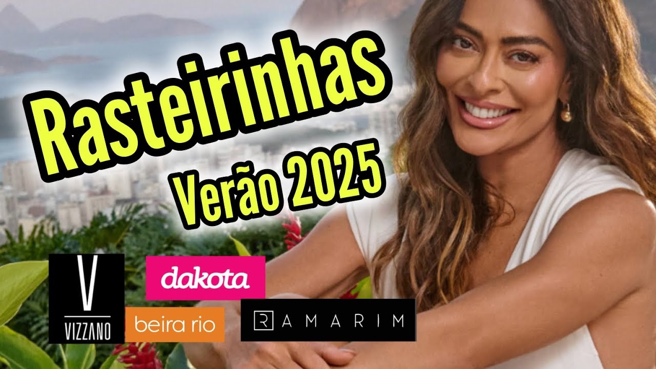 RASTEIRINHAS FEMININAS VERÃO 2025 | SANDÁLIAS SEM SALTO BAIXAS | DAKOTA | RAMARIM | VIZZANO