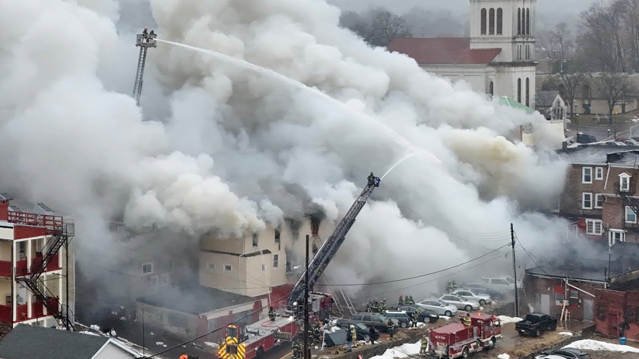 3rd Alarm Fire Devastates the Hotel Hampton, Easton, Pennsylvania - 2.20.26