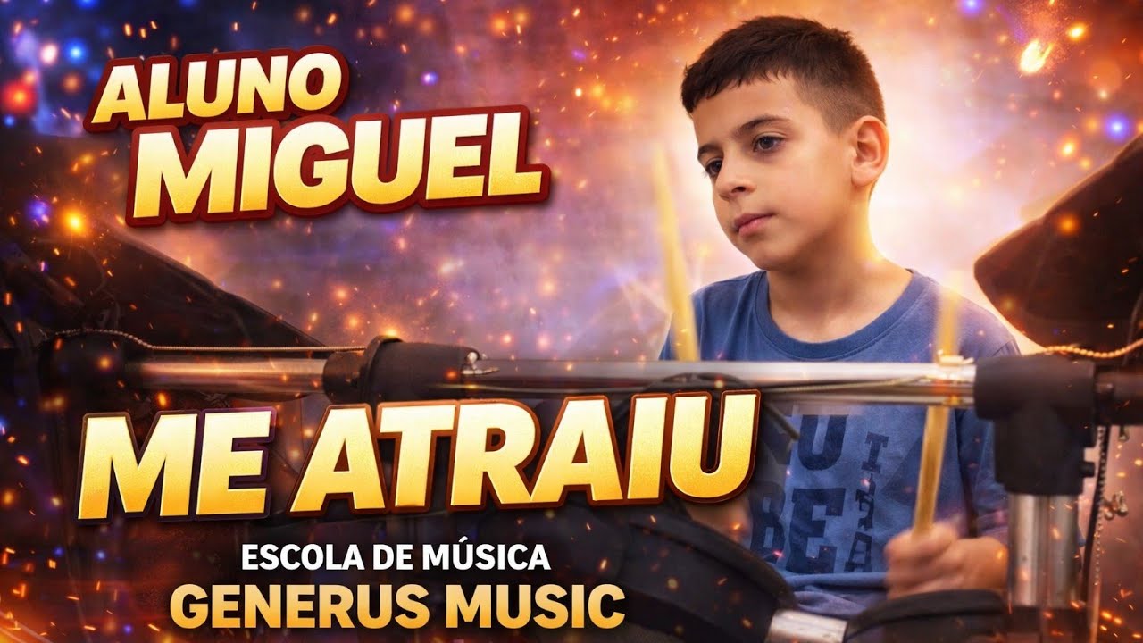 🥁 Surpreendente! Aluno Miguel faz drum cover de “Me Atraiu” – Gabriela Rocha | Generus Music