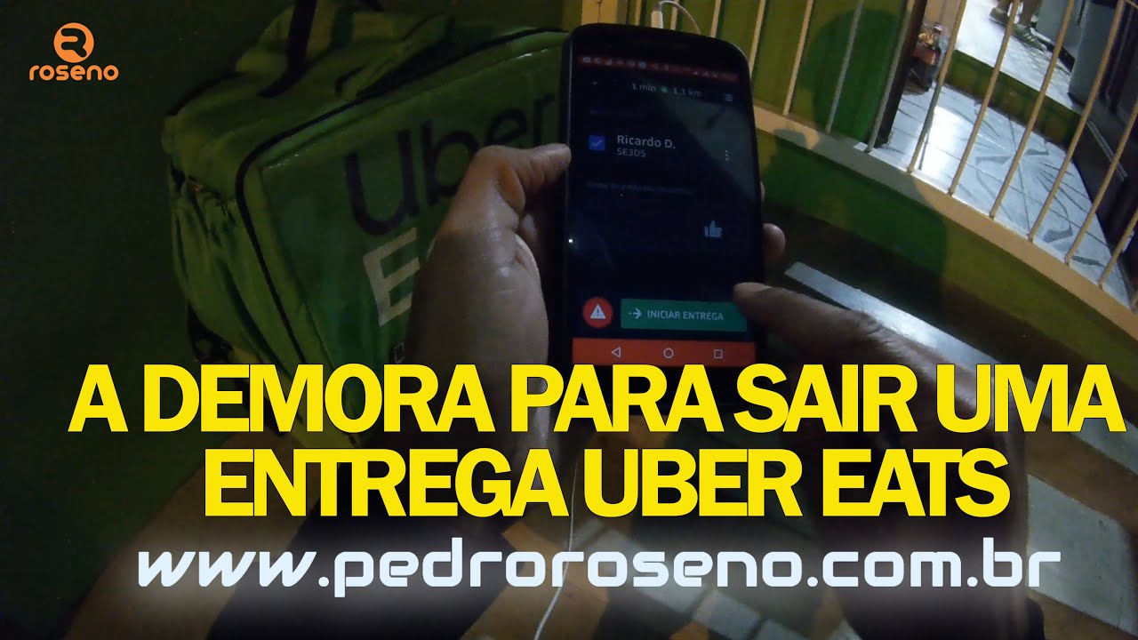 A UBER EATS DEMORANDO A ME MANDAR ENTREGAS - MOTOCA ROSENO VLOGS
