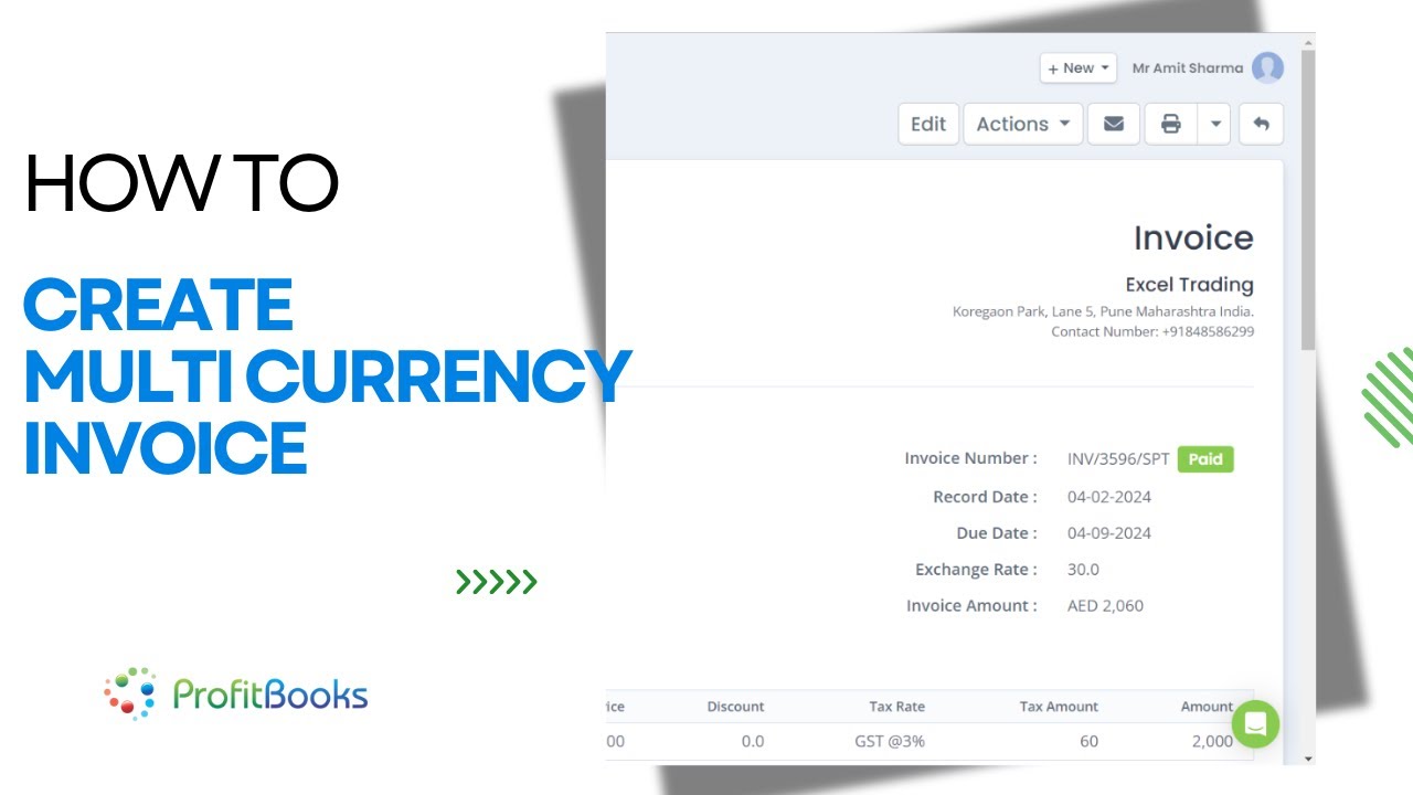 Multi-Currency Invoicing in ProfitBooks | Simplify Your Global Transactions