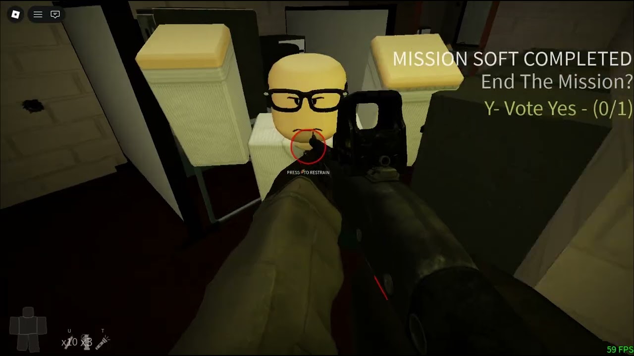 Je détruit un tueur actif dans des bureaux 🔫 | Gameplay Ready To Act Roblox. AdamBoom.