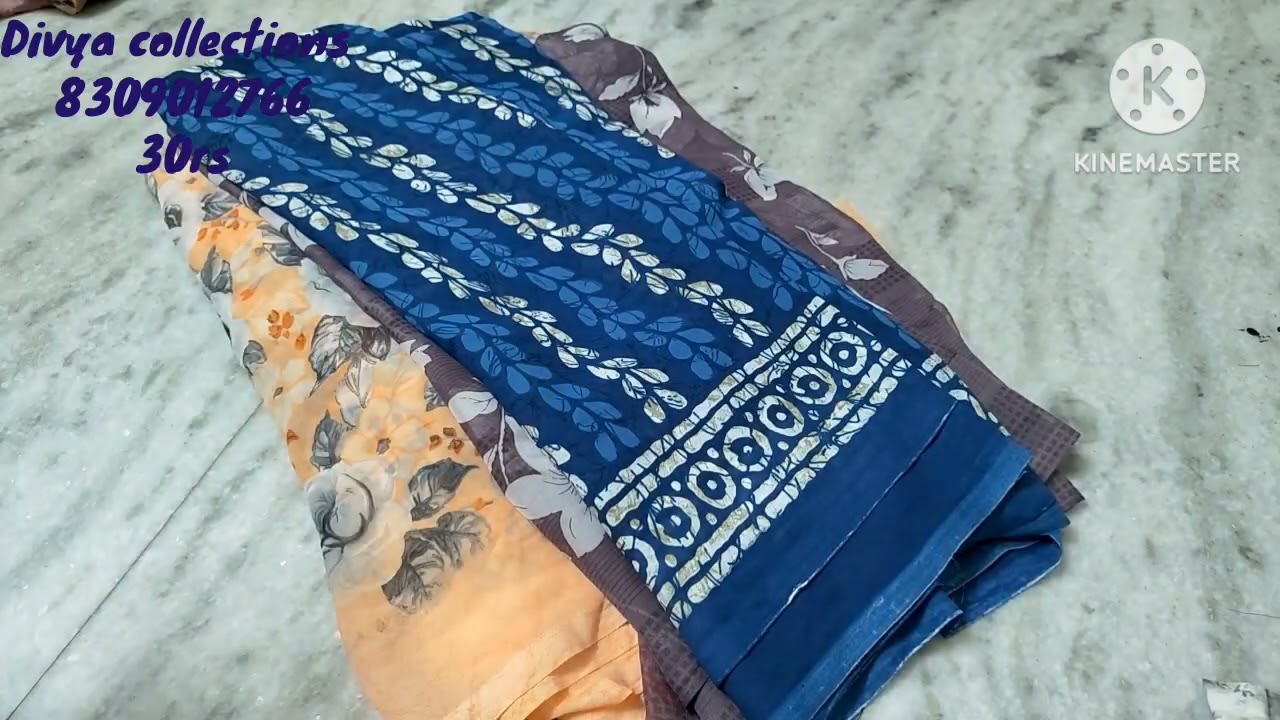 Clearance Sale part -2 😍 Georgette 3 Cut Sarees Only 30rs 🥳🥳 What's Up Number 8309012766🎉🎉🎉