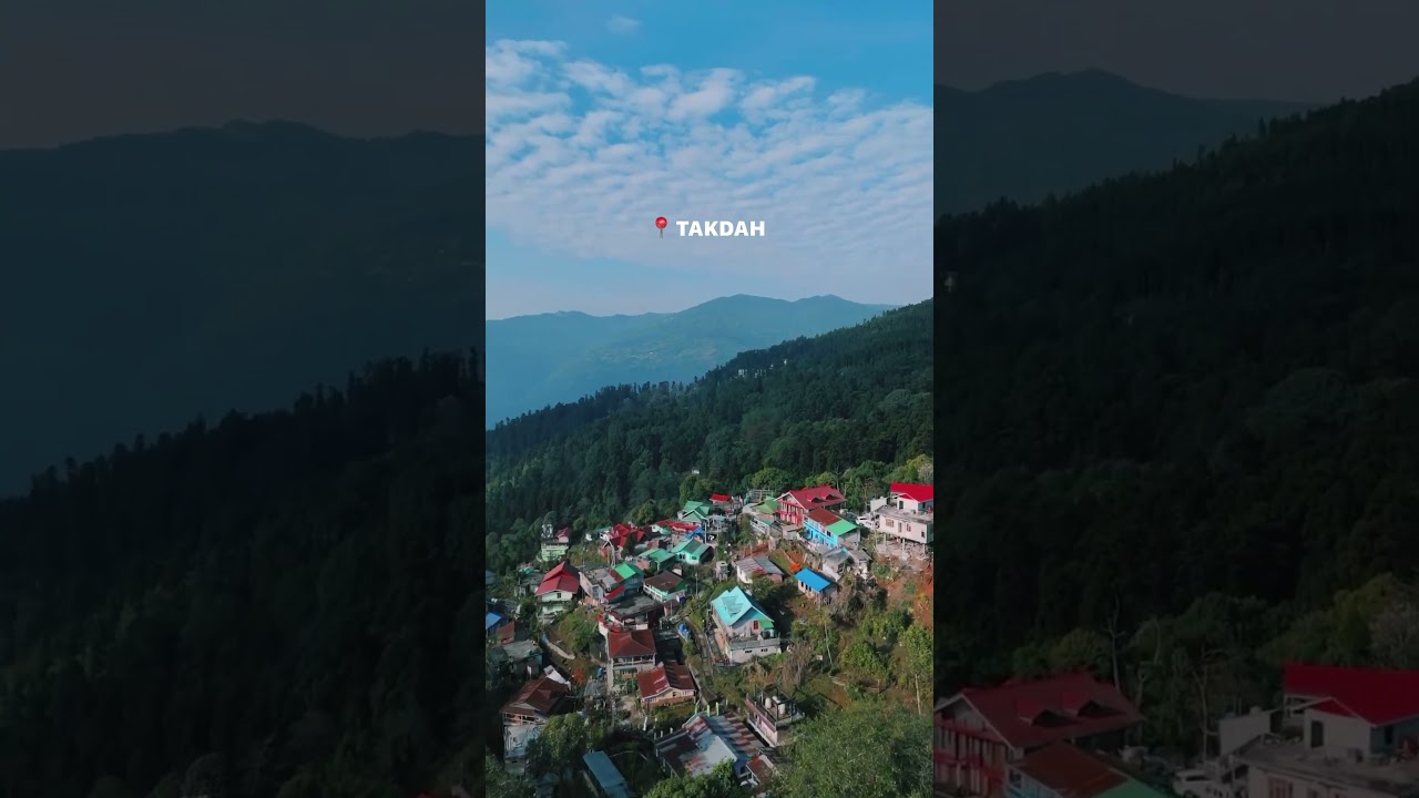 Drone view of 📍Takdah #travellergolder #offbeatdarjeeling  #youtubeshorts  #drone  #droneshots