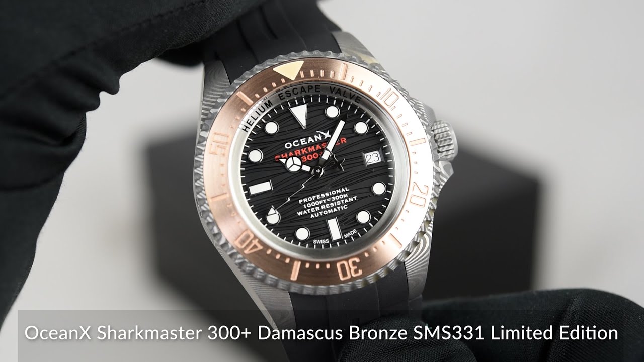OceanX Sharkmaster 300+ Damascus Bronze SMS331 Limited Edition