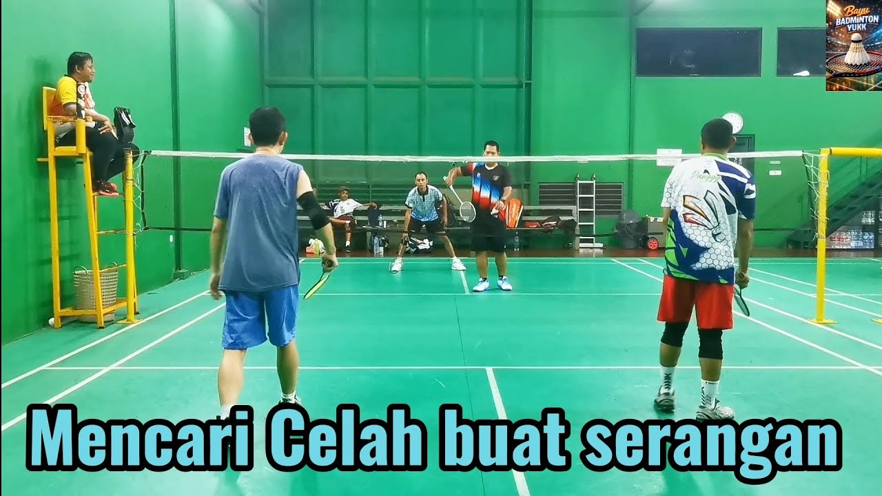 Badminton Yukk, Gor Andila, Nino, Bang Jangkung VS Om Panggi, Om Elwin 