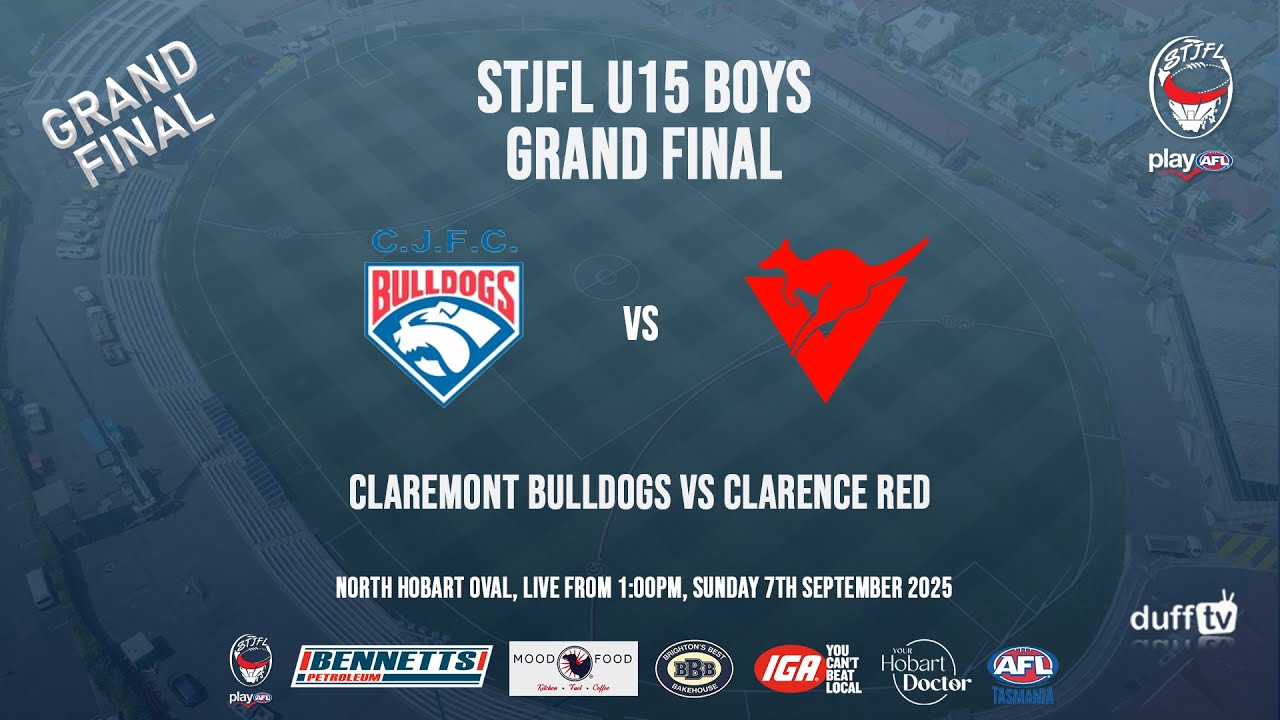 Claremont Bulldogs vs Clarence Red | STJFL U15 Boys Grand Final 2025