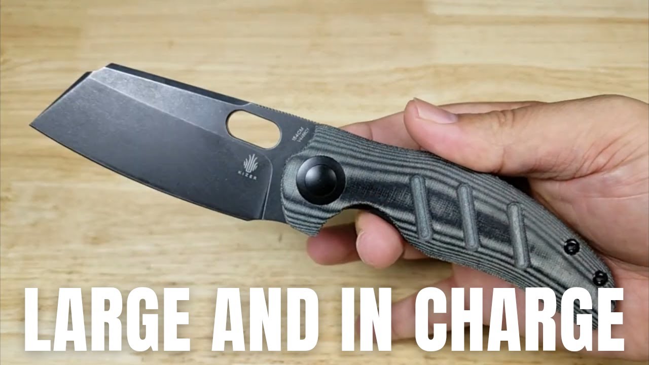 BEST LARGE BUDGET EDC KNIFE SHEEPSFOOT BLADE KIZER SHEEPDOG AMAZON REVIEW