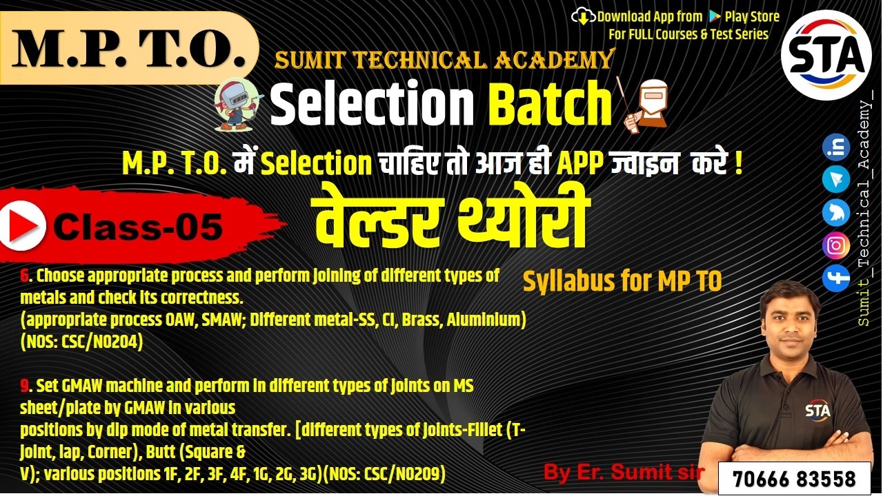 MP ITI TO Welding Class - 5 |(Advantages of GMAW over SMAW, Process and Modes of Metals Transfer)