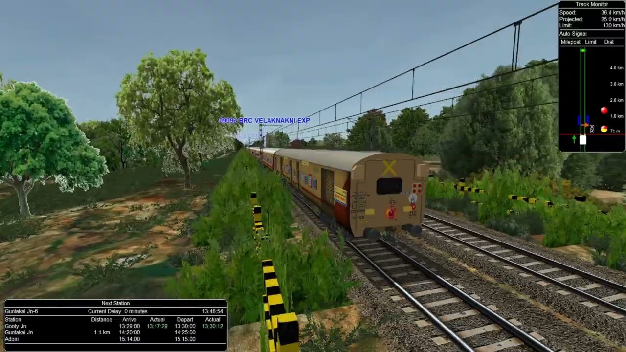 LTT EXP Approching Guntakal | TSDR V5 | #indianrailways #swr #TSDR #msts #journeysweets #scrrailways