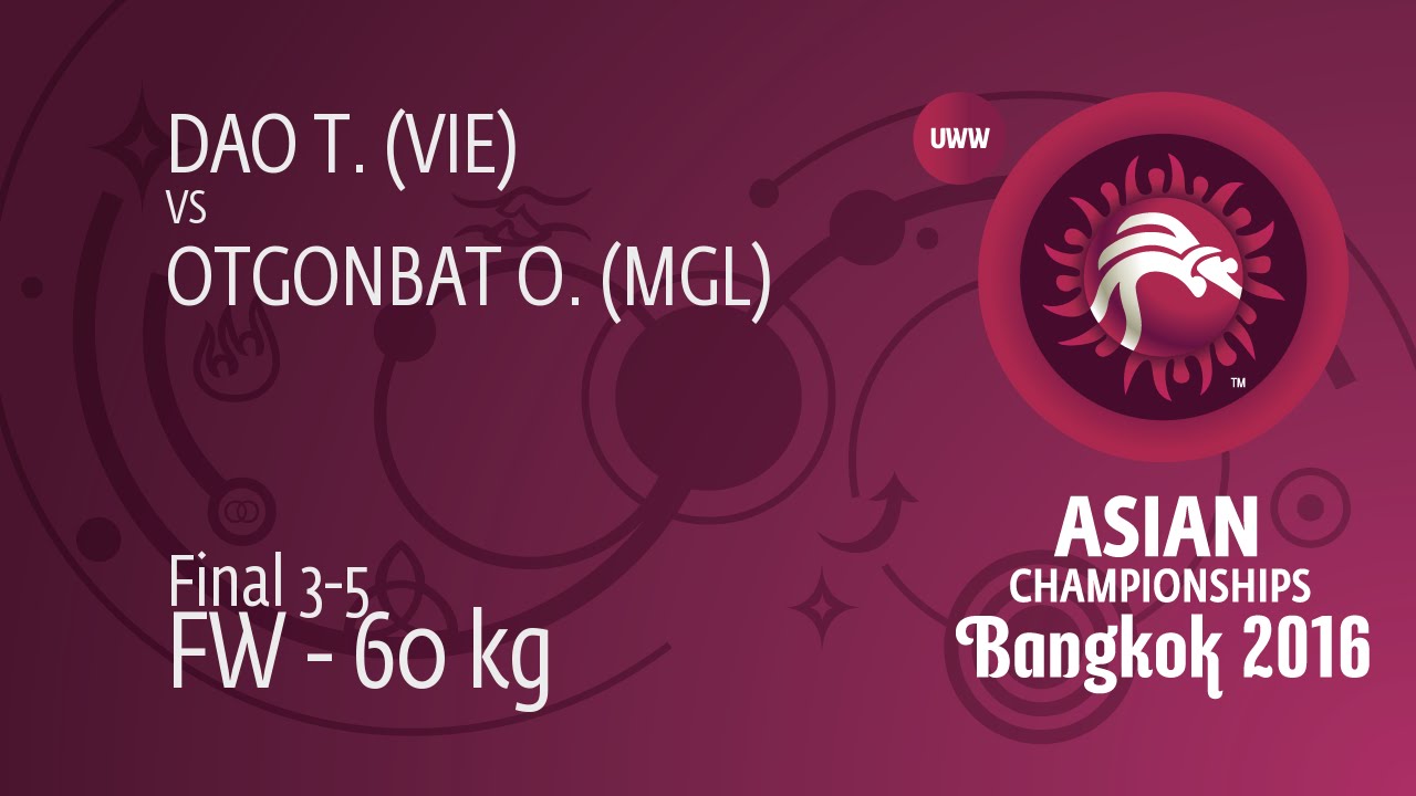 BRONZE FW - 60 kg: O. OTGONBAT (MGL) df. T. DAO (VIE) by FALL, 4-0