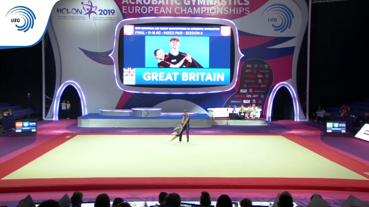 Lucy HODGSON & Samuel YARNALL (GBR) - 2019 European Age Group bronze medallists, 11 - 16 mixed pair
