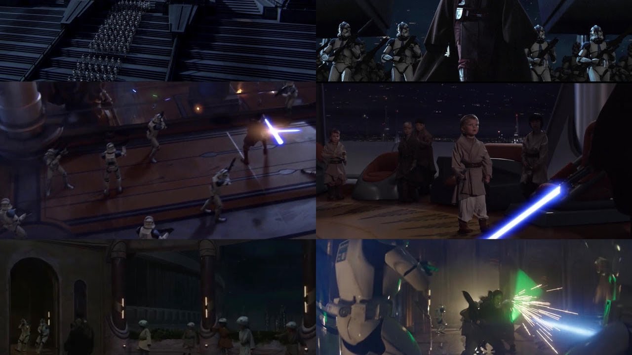 Order 66 at Jedi Temple - Clips from ROTS, Boba Fett, The Mandalorian, Obi-Wan Kenobi