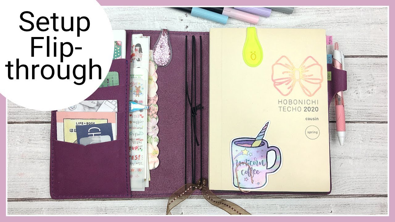 Hobonichi Cousin Flip Through-2020 Setup (Spring)