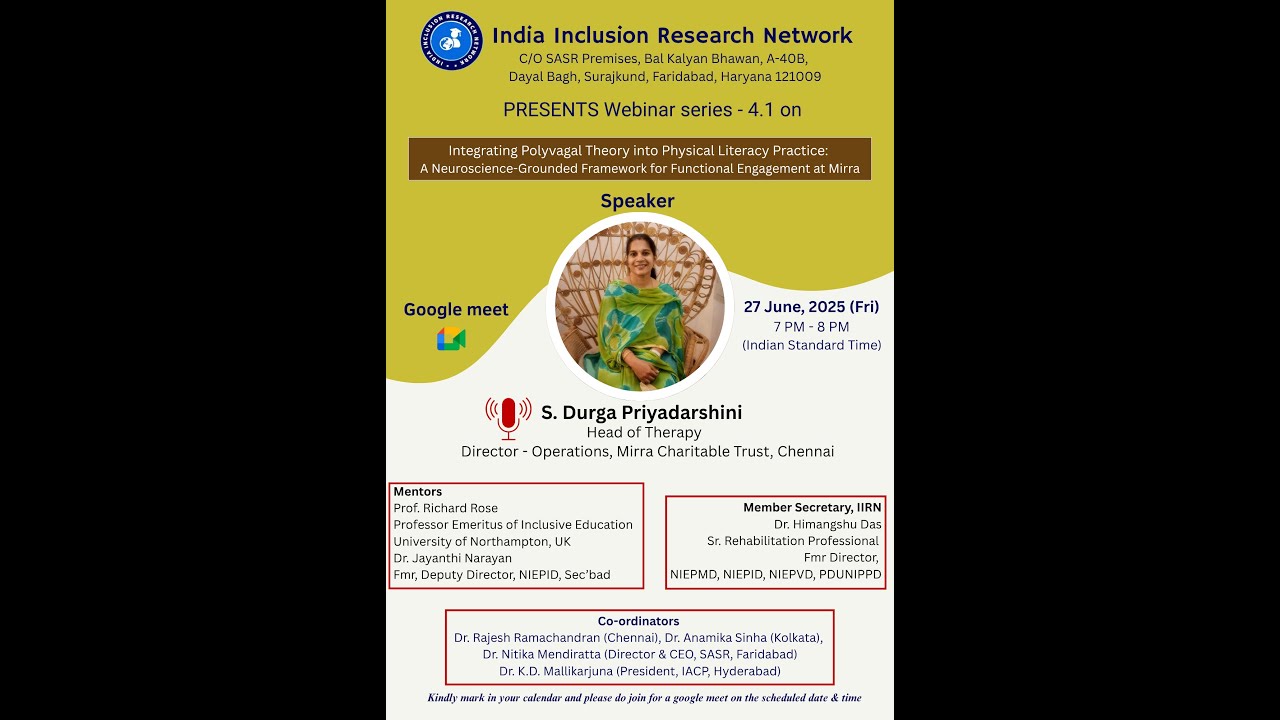 IIRN Webinar Series  4.1, S. Durga Priyadarshini, dt: 27th June 2025