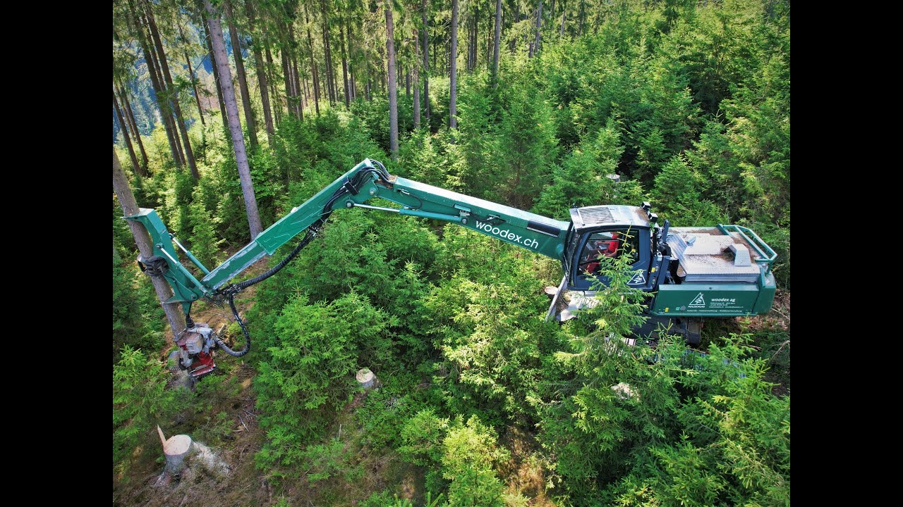 🌲4K|• Big Logging • Kern HE93.1 Königstiger • Woodex AG • biggest HarvesterAction • Drone • Part3🌲