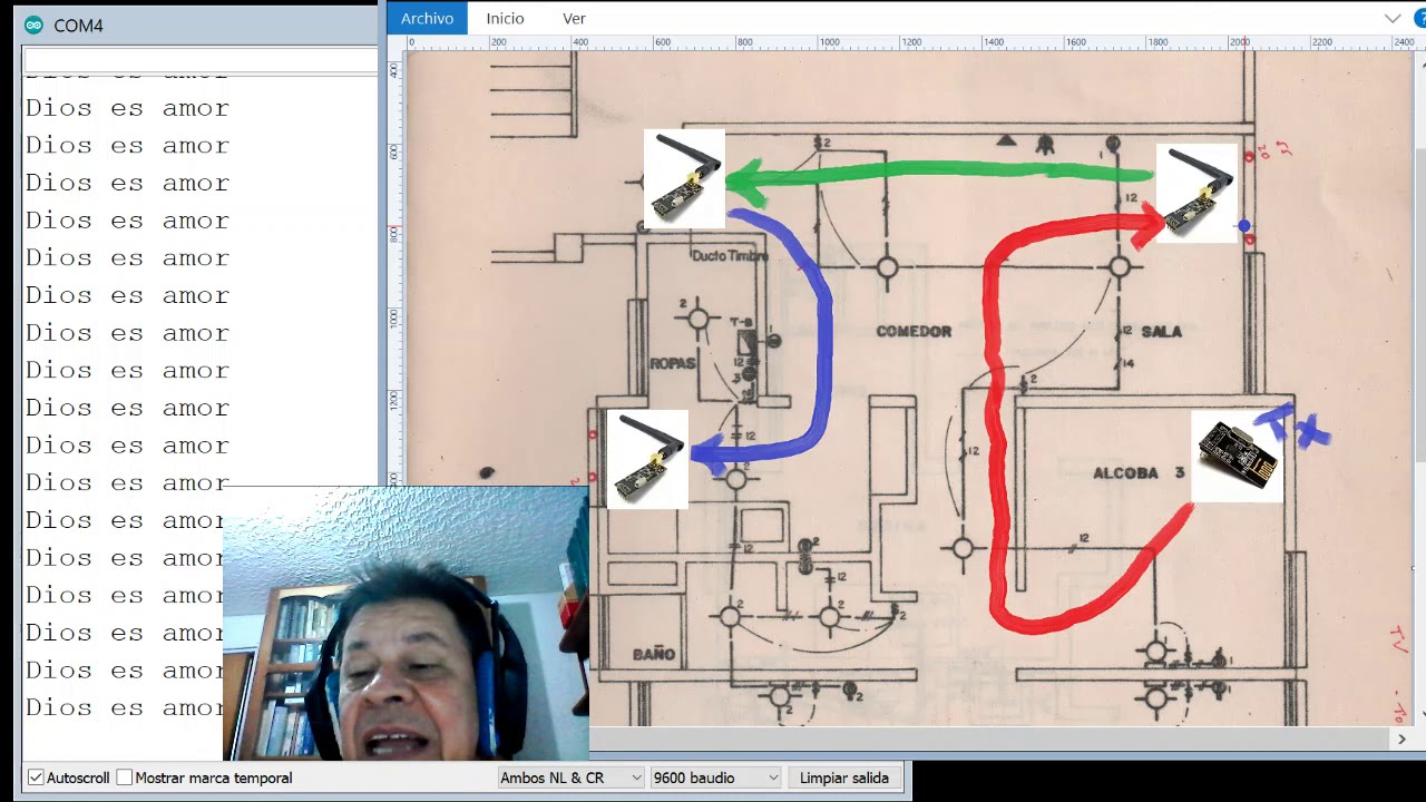 Comunicación Inalambrica con el modulo nRF24L01 Fase 2: TEST del Enlace RF a 2.4 GHz- primera parte