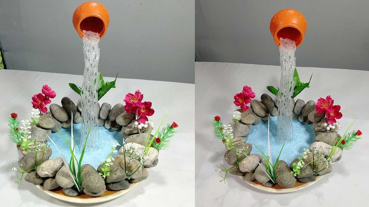 Waterfall from hot glue gun // Waterfall Showpiece for home decoration // Fountain