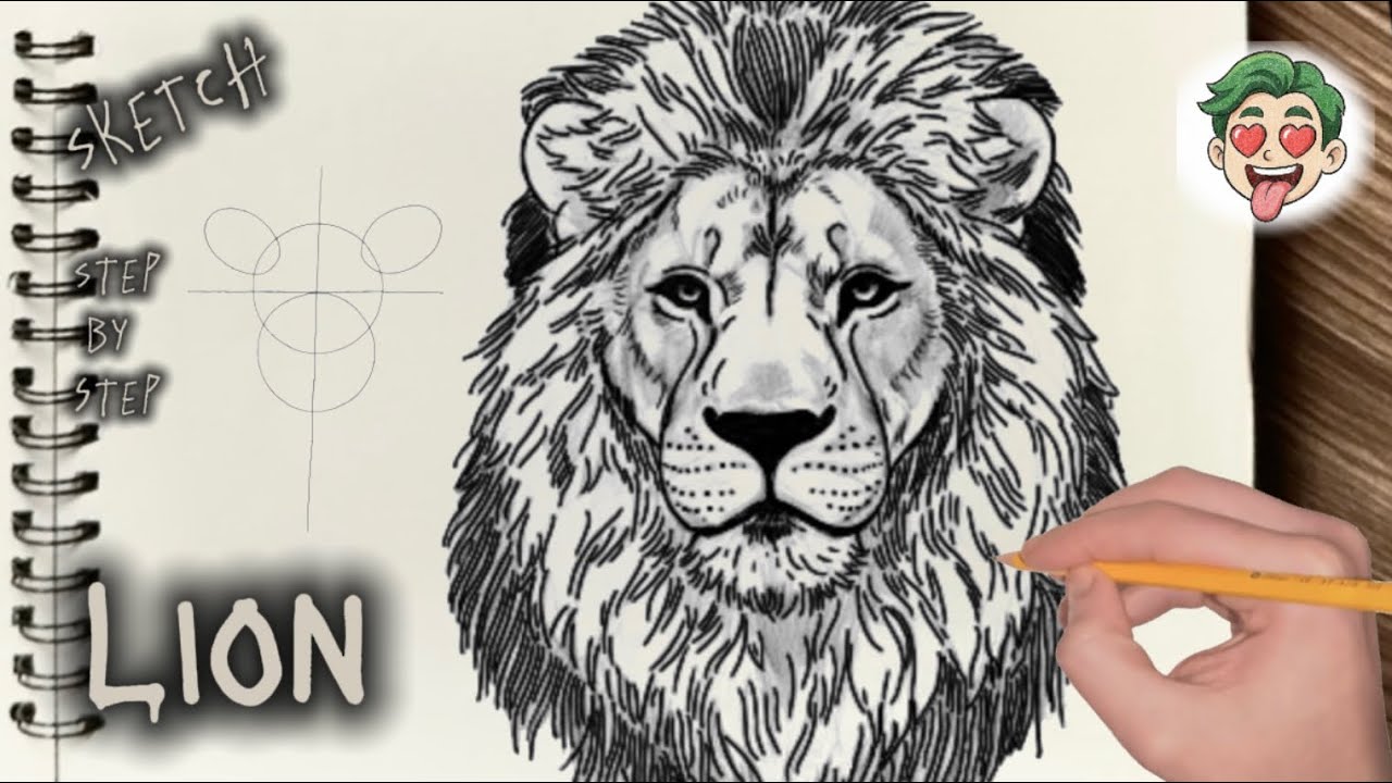 How to Draw a Lion Step by Step | Realistic Pencil Sketch Tutorial