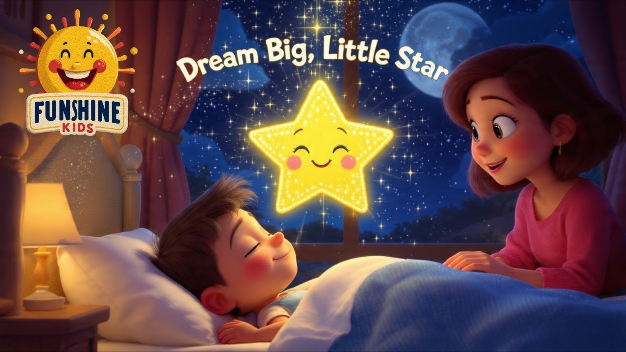 Dream Big, Little Star ⭐ | Kids Bedtime Song About Dreams & Hope | Funshine Kids