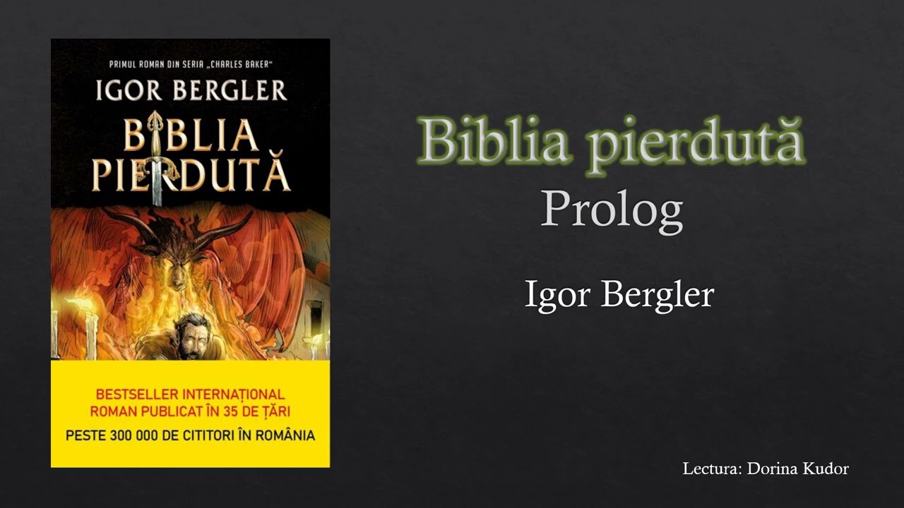 Igor Bergler | Biblia pierdută (Prolog)