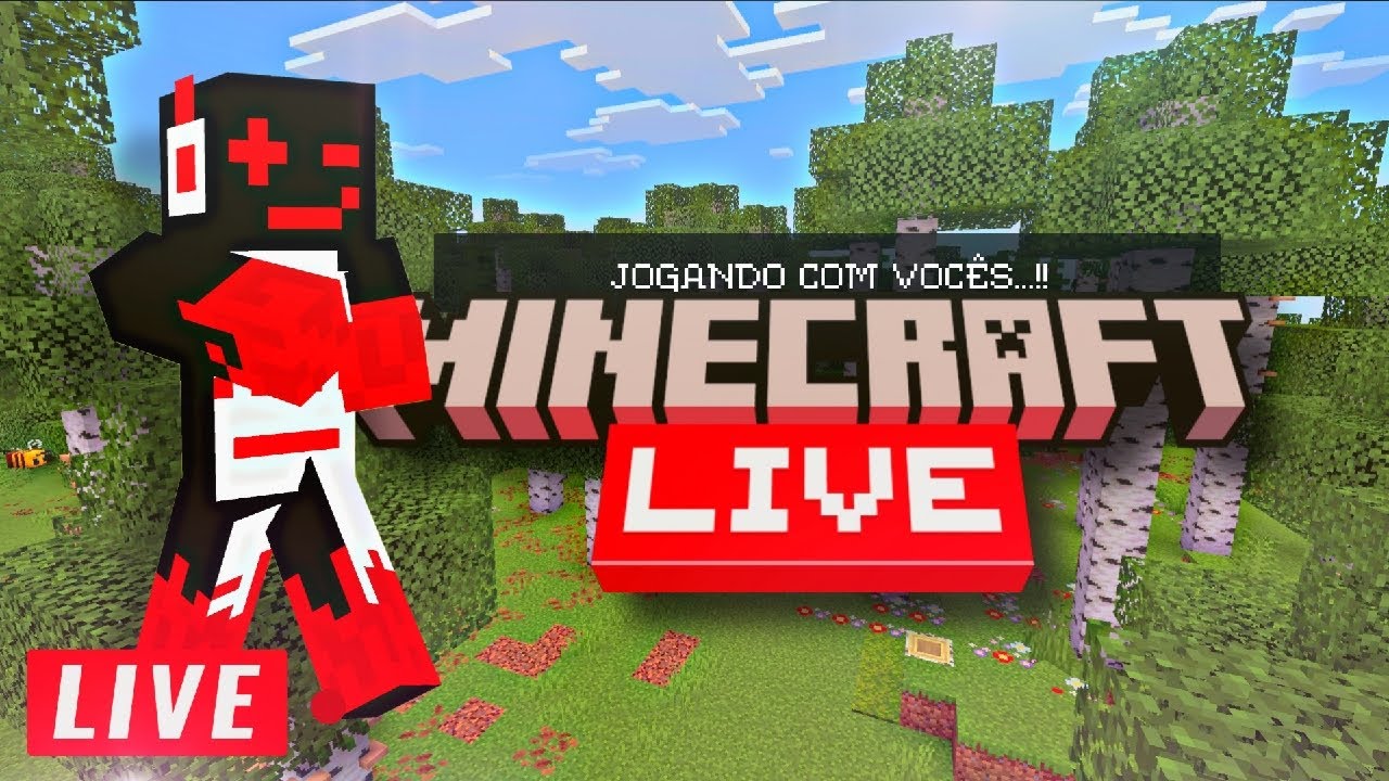 jogando Minecraft com VOCÊS! ( AO VIVO🔴!)