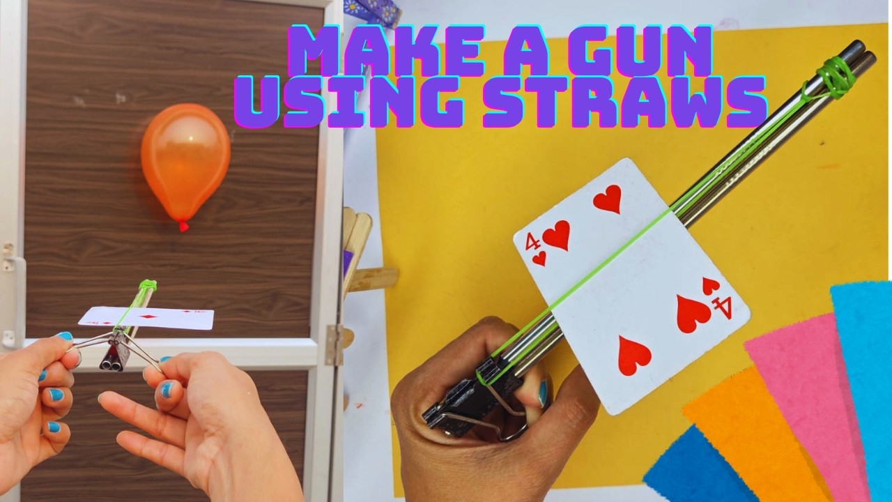 DIY Straw Gun Tutorial | Make a Simple Shooting Toy with Straws