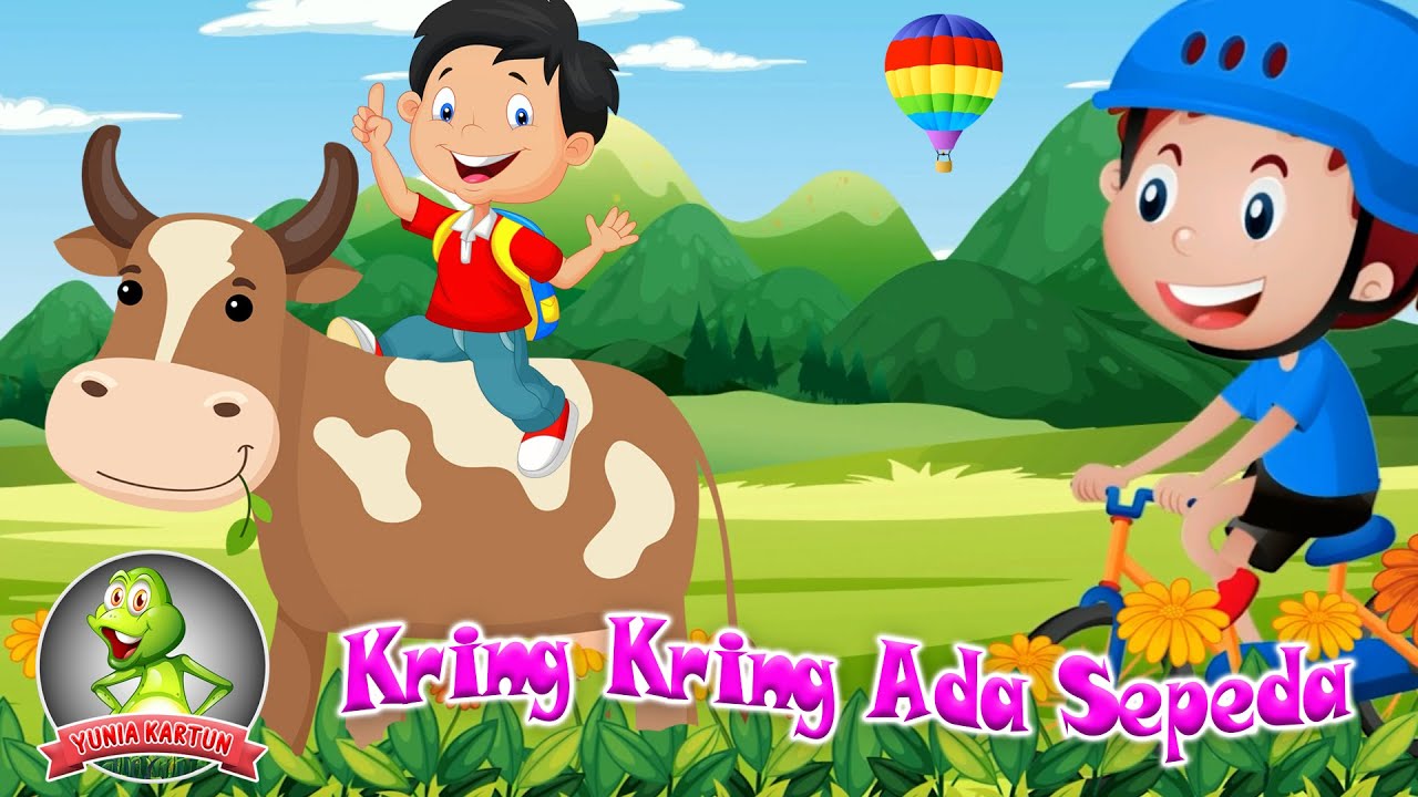 Kring Kring Ada Sepeda | Animasi Ayam, Sapi dan Pinguin | Lagu Anak Anak Indonesia // YUNIA KARTUN