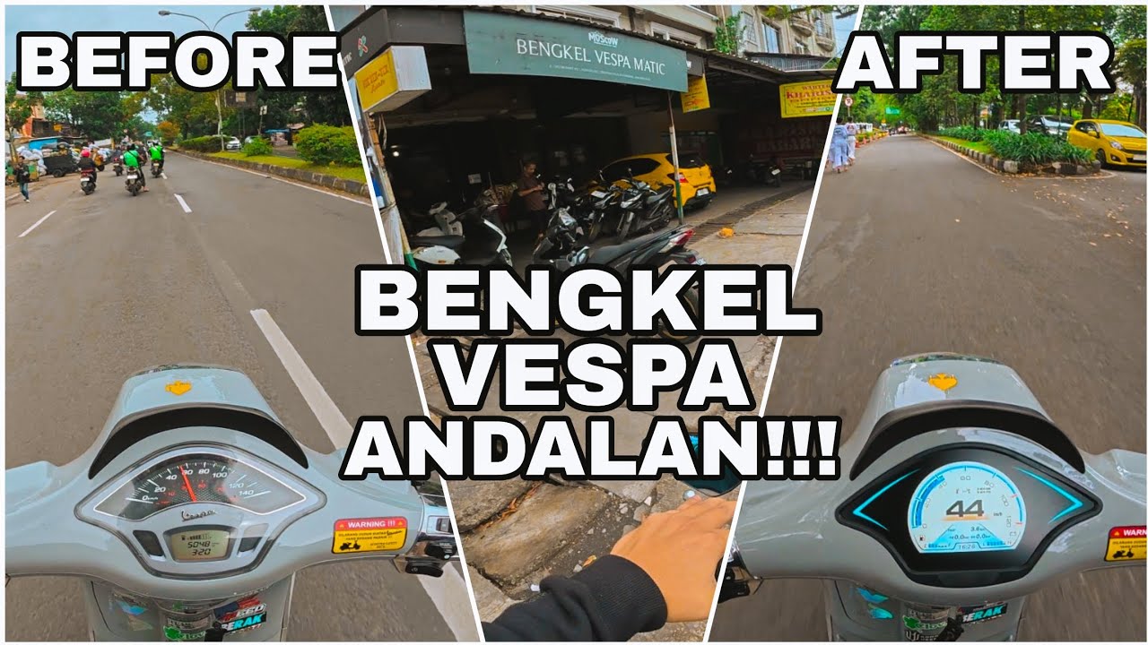 BENGKEL VESPA ANDALAN DI BANDUNG !! GANTI SPEEDO DIGITAL RACE BOY !!! HASILNYA MANTAP