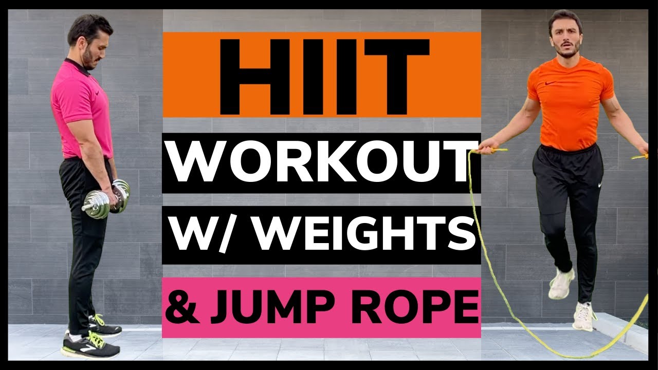Jump Rope & Dumbbell Workout At Home // HIIT Jump Rope &  Dumbbell Mashup