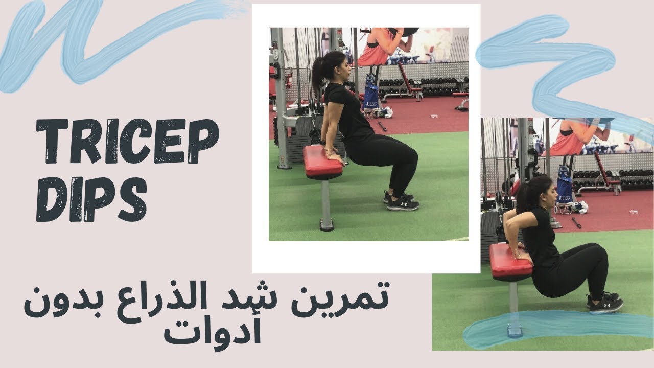 تمرين شد الزنود بدون ادوات - عضله التراي - tricep dips