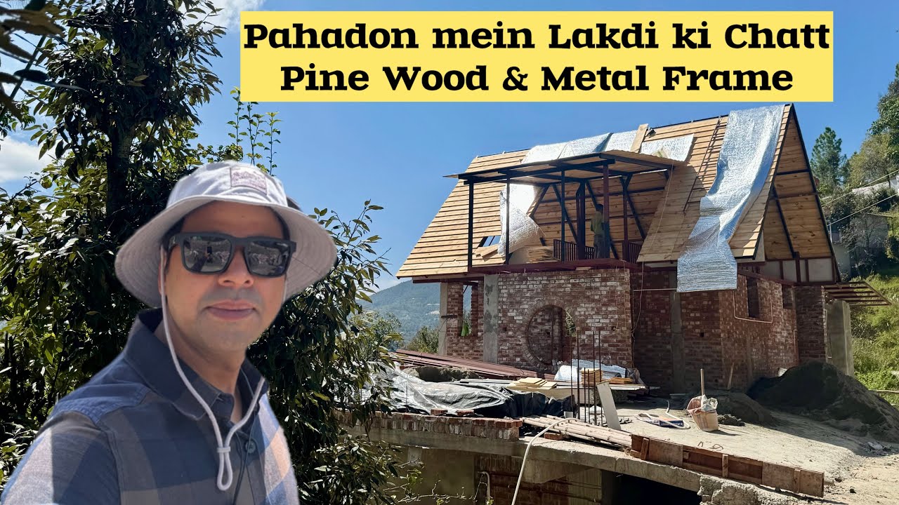 Pahadon mein Lakdi ki Chatt | Cottage Construction Update #uttarakhand 