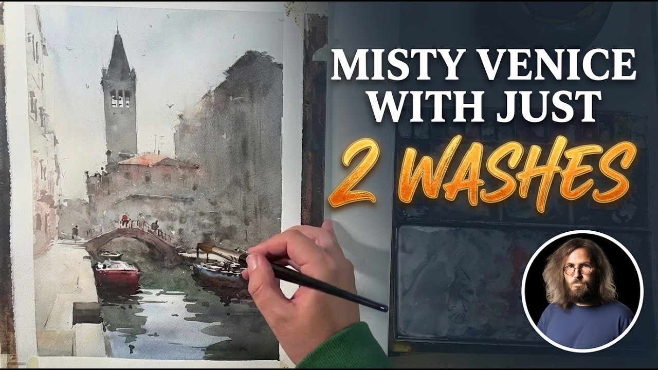 Watercolor Tutorial: Soft Edge Trick That Makes Venice Glow | Simon Schmidt