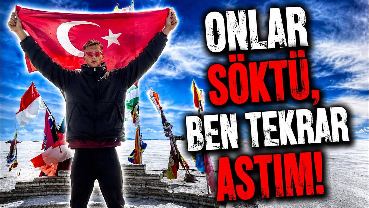 “Bolivya🇧🇴Uyuni Tuz Gölü’nde Türk Bayrağını Söktüler… Yeniden Astık 🇹🇷”
