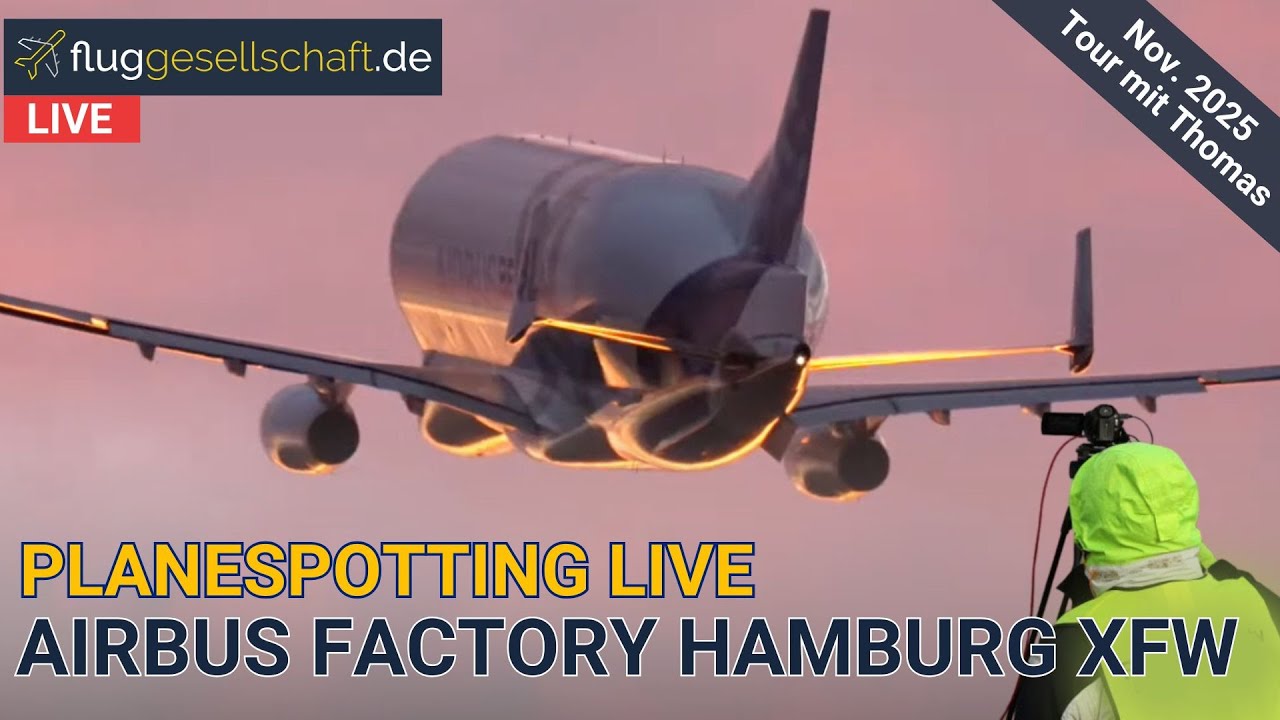 Planespotting LIVE Hamburg Finkenwerder XFW (EDHI) - Mittwoch 12. Nov. 2025 mit Thomas